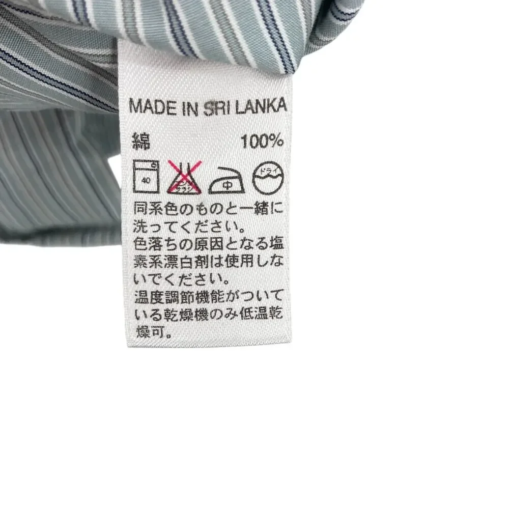 Banana Republic Long Sleeve Shirt Medium Mens Blue Striped Slim Fit Button Down